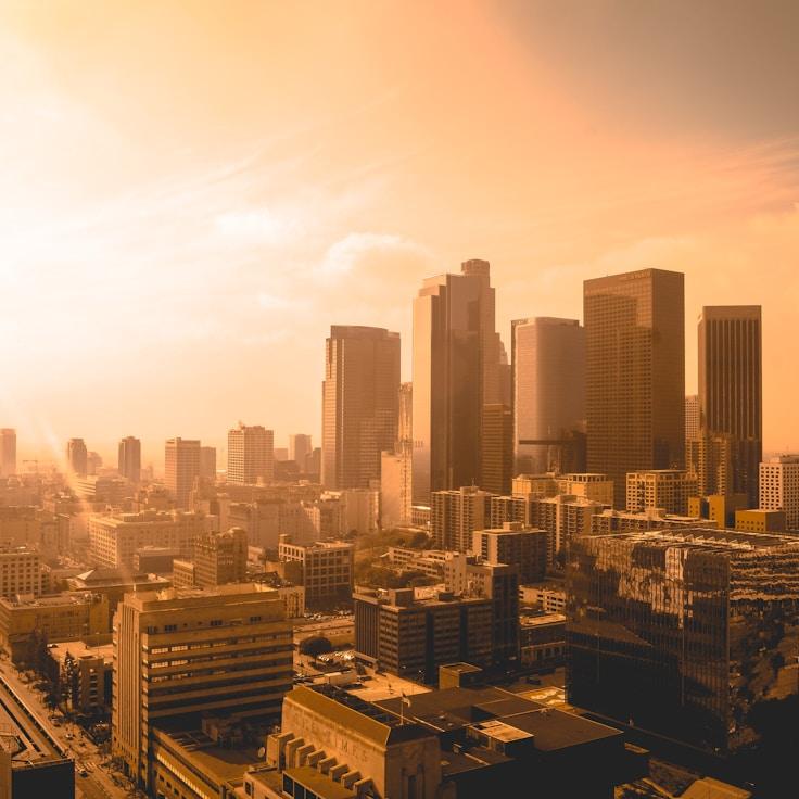 City skyline in Amsterdam, Netherlands